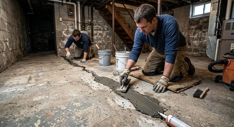 Cracked Basement Floor Repair in Watsonville, CA